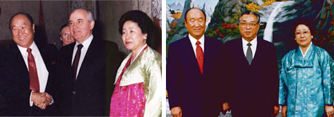 Mikhail Gorbachev and Kim Il Sung